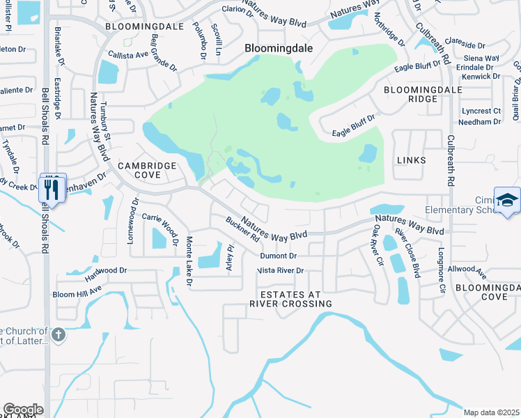 map of restaurants, bars, coffee shops, grocery stores, and more near 1510 Crooked Stick Drive in Valrico
