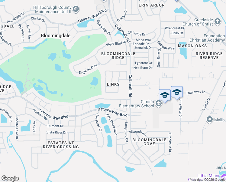 map of restaurants, bars, coffee shops, grocery stores, and more near 4332 Swift Circle in Valrico