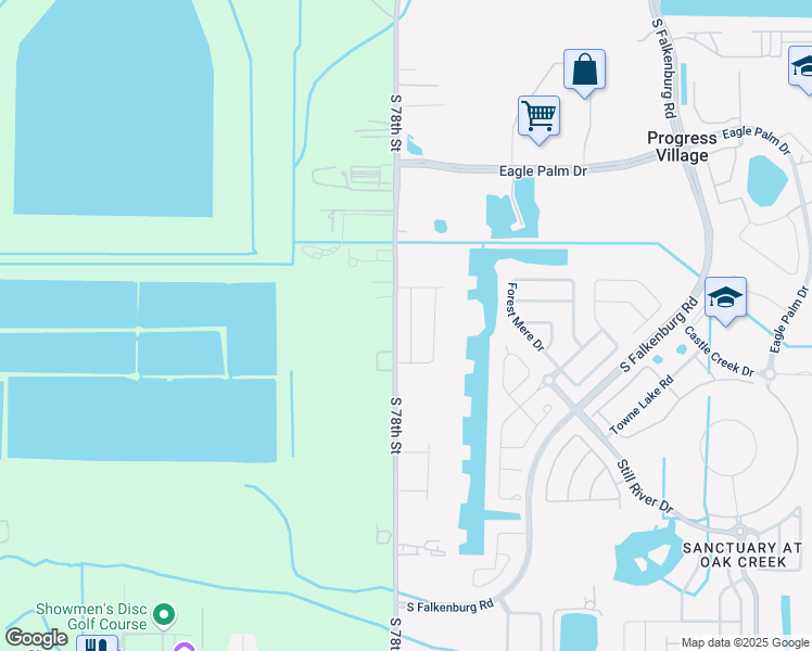 map of restaurants, bars, coffee shops, grocery stores, and more near 7001 Summer Holly Place in Riverview