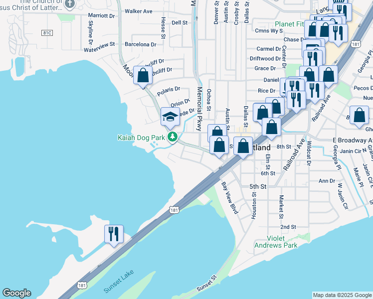 map of restaurants, bars, coffee shops, grocery stores, and more near 812 Lawrence Street in Portland