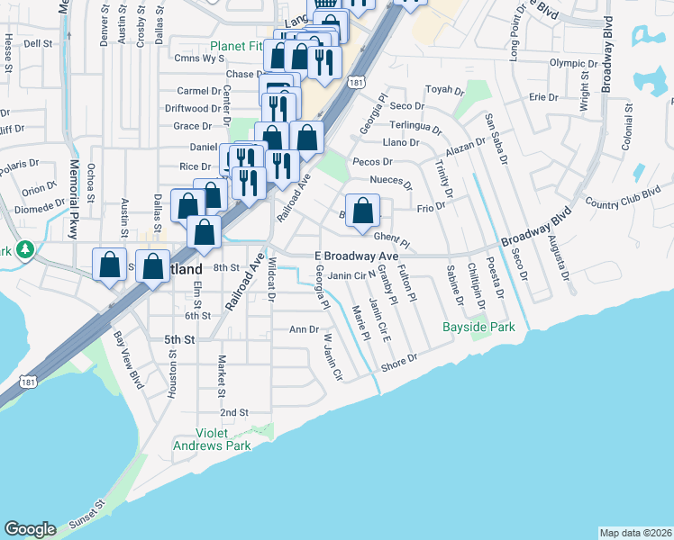 map of restaurants, bars, coffee shops, grocery stores, and more near 214 East Broadway Avenue in Portland