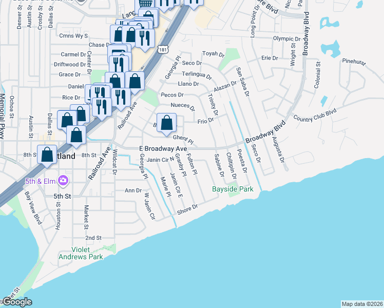 map of restaurants, bars, coffee shops, grocery stores, and more near 302 Broadway Boulevard in Portland
