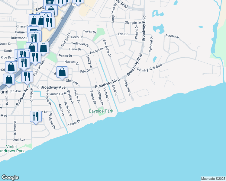 map of restaurants, bars, coffee shops, grocery stores, and more near 120 Seco Drive in Portland