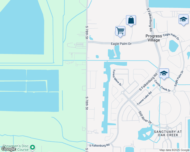 map of restaurants, bars, coffee shops, grocery stores, and more near 7001 Summer Holly Place in Riverview