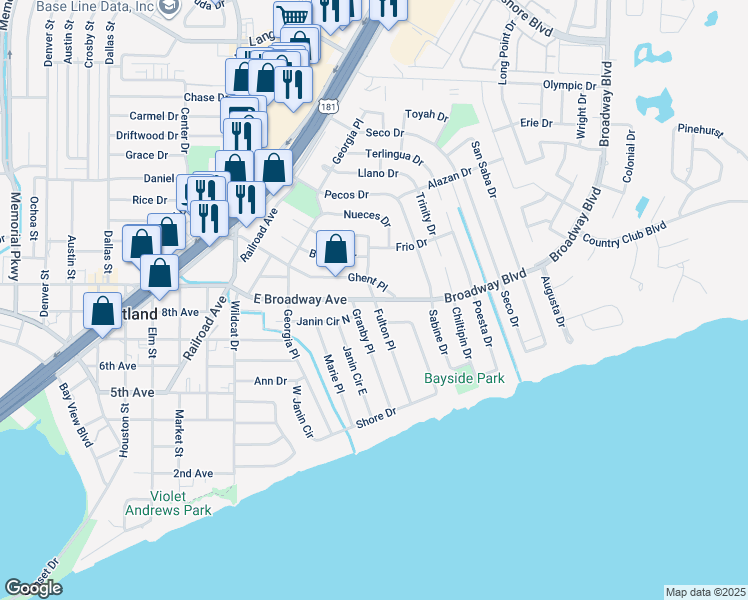 map of restaurants, bars, coffee shops, grocery stores, and more near 200 Fulton Place in Portland