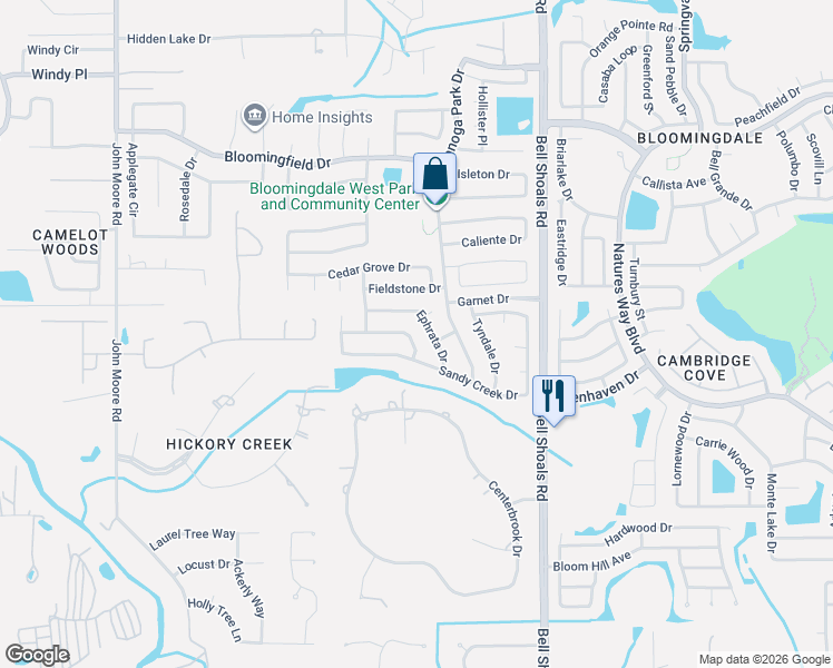 map of restaurants, bars, coffee shops, grocery stores, and more near 524 Wynnwood Drive in Brandon