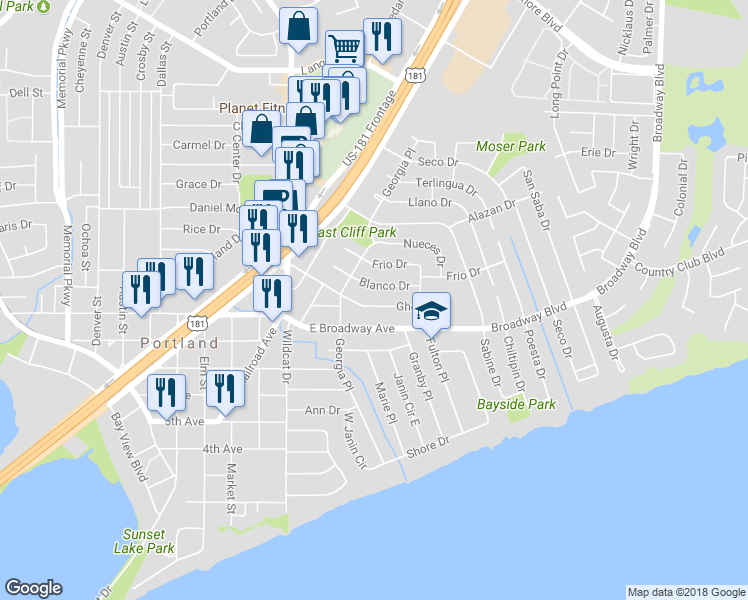 map of restaurants, bars, coffee shops, grocery stores, and more near 213 Ghent Place in Portland