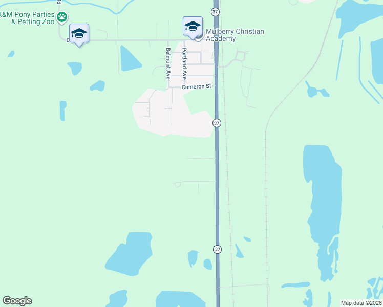 map of restaurants, bars, coffee shops, grocery stores, and more near 85 Sunset Road in Mulberry