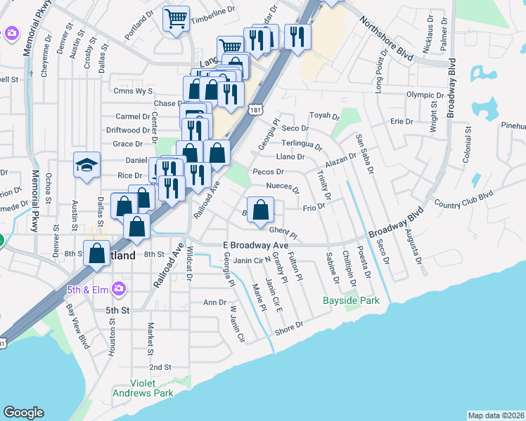 map of restaurants, bars, coffee shops, grocery stores, and more near 213 Ghent Place in Portland