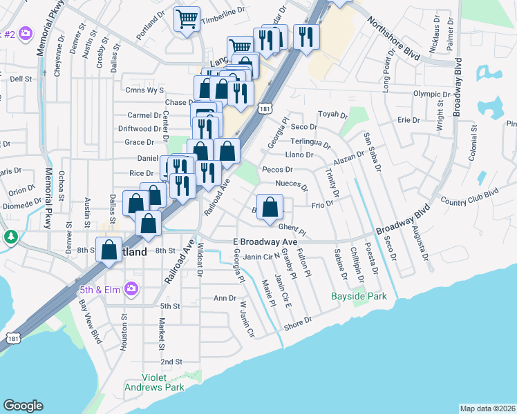 map of restaurants, bars, coffee shops, grocery stores, and more near 213 Ghent Place in Portland