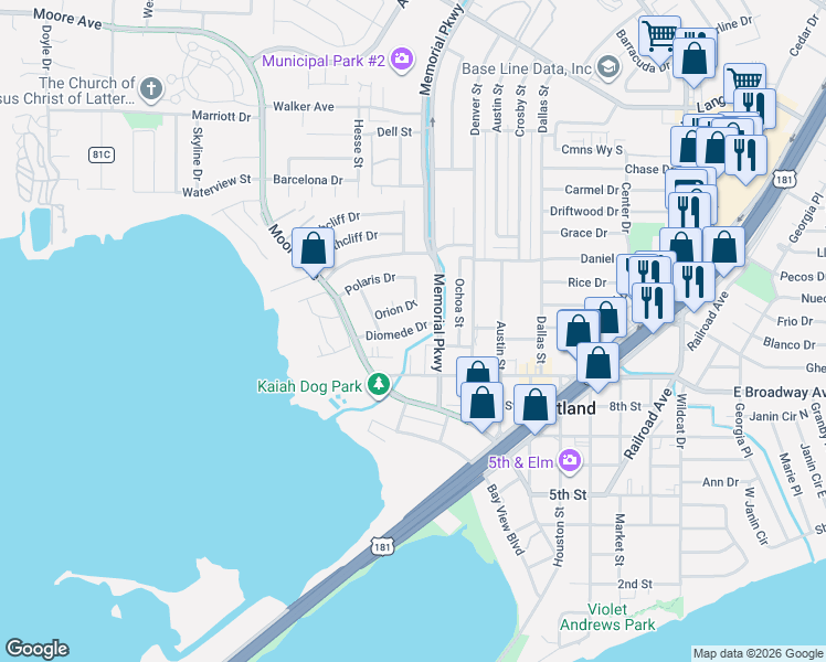 map of restaurants, bars, coffee shops, grocery stores, and more near 1107 Memorial Parkway in Portland
