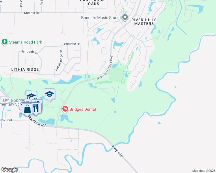 map of restaurants, bars, coffee shops, grocery stores, and more near 5122 Fairway 1 Drive in Valrico