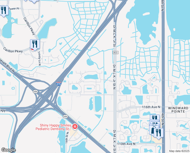map of restaurants, bars, coffee shops, grocery stores, and more near in St. Petersburg
