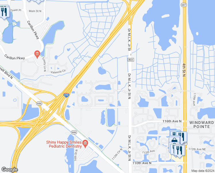 map of restaurants, bars, coffee shops, grocery stores, and more near in St. Petersburg