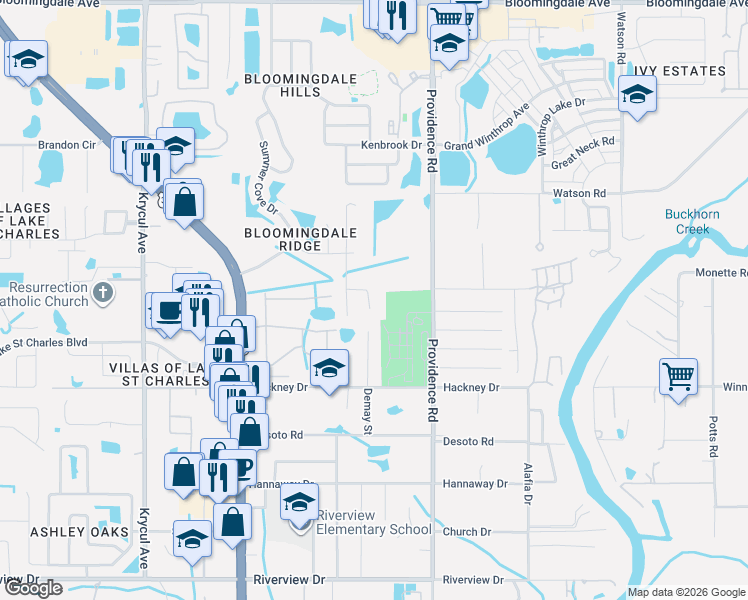 map of restaurants, bars, coffee shops, grocery stores, and more near 6922 Summer Harbor Lane in Riverview