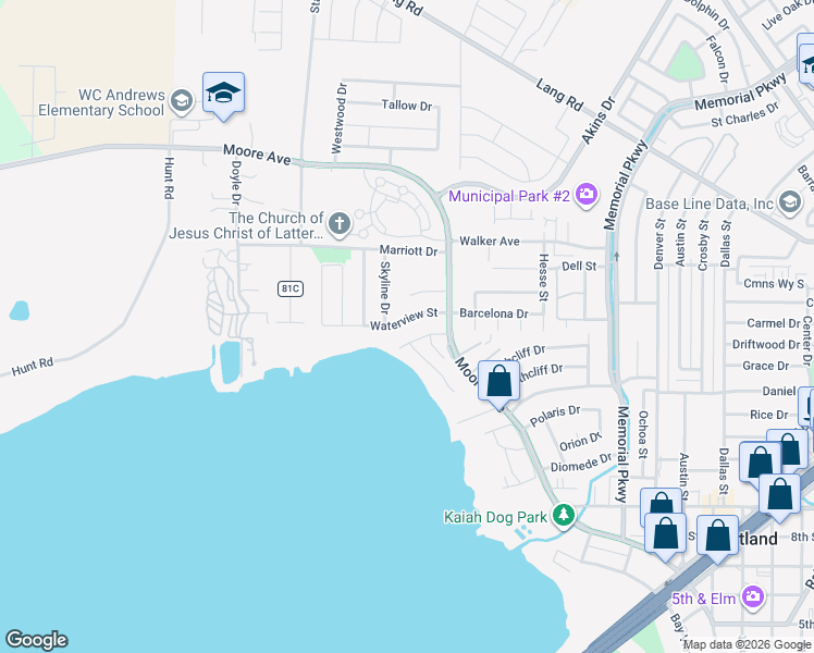 map of restaurants, bars, coffee shops, grocery stores, and more near 940 Waterview Street in Portland