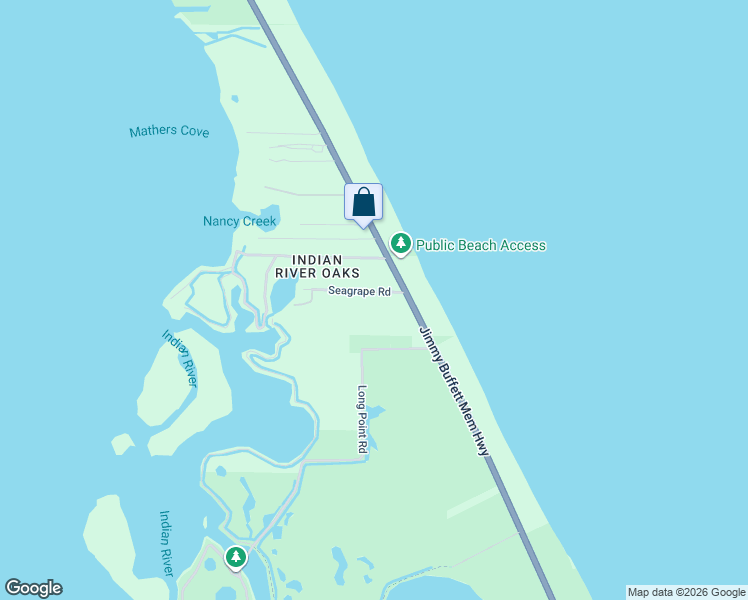 map of restaurants, bars, coffee shops, grocery stores, and more near 107 Seagrape Road in Melbourne Beach