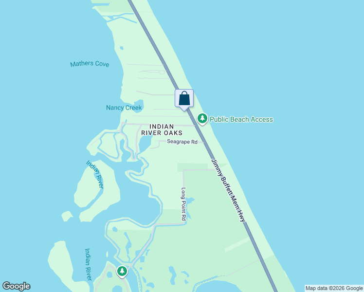 map of restaurants, bars, coffee shops, grocery stores, and more near 107 Seagrape Road in Melbourne Beach