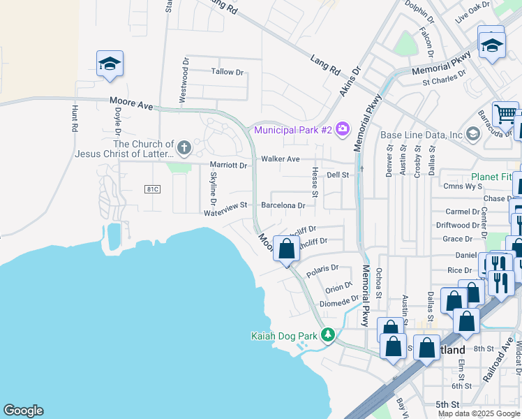 map of restaurants, bars, coffee shops, grocery stores, and more near 1408 Moore Avenue in Portland