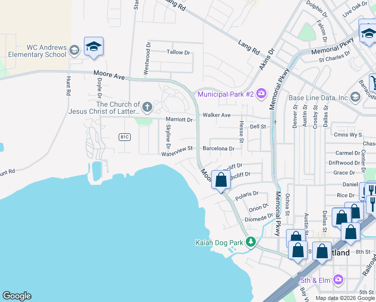 map of restaurants, bars, coffee shops, grocery stores, and more near 940 Waterview Street in Portland