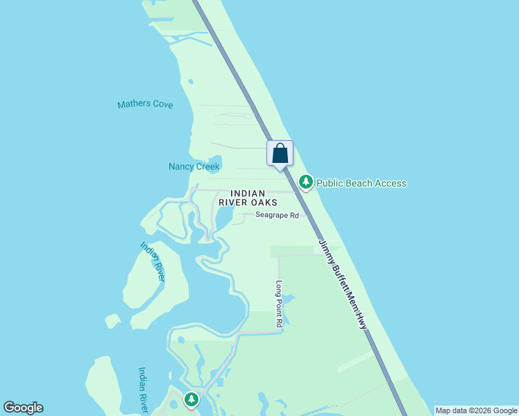 map of restaurants, bars, coffee shops, grocery stores, and more near 116 Seagrape Road in Melbourne Beach