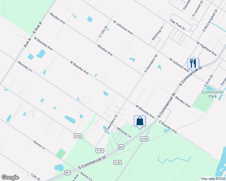 map of restaurants, bars, coffee shops, grocery stores, and more near 2034 Admiral Lane in Aransas Pass