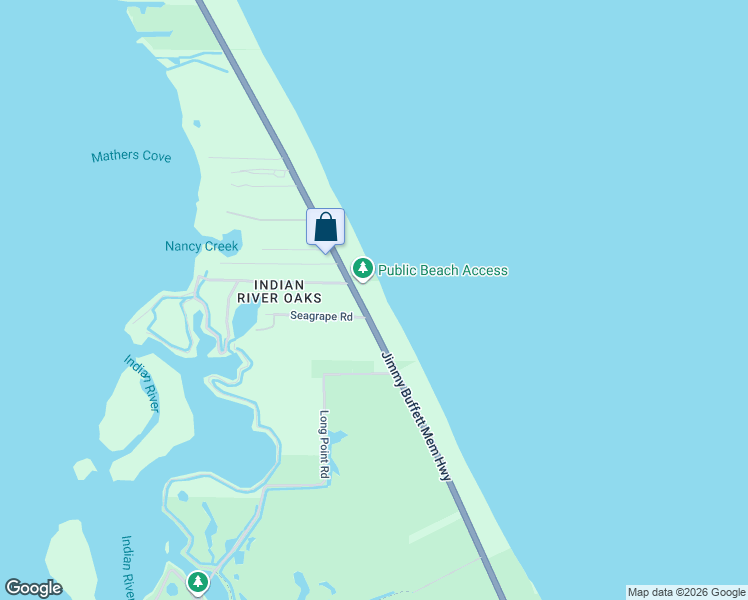 map of restaurants, bars, coffee shops, grocery stores, and more near 101 Seagrape Road in Melbourne Beach