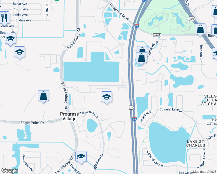 map of restaurants, bars, coffee shops, grocery stores, and more near 8705 Turnstone Shore Lane in Riverview