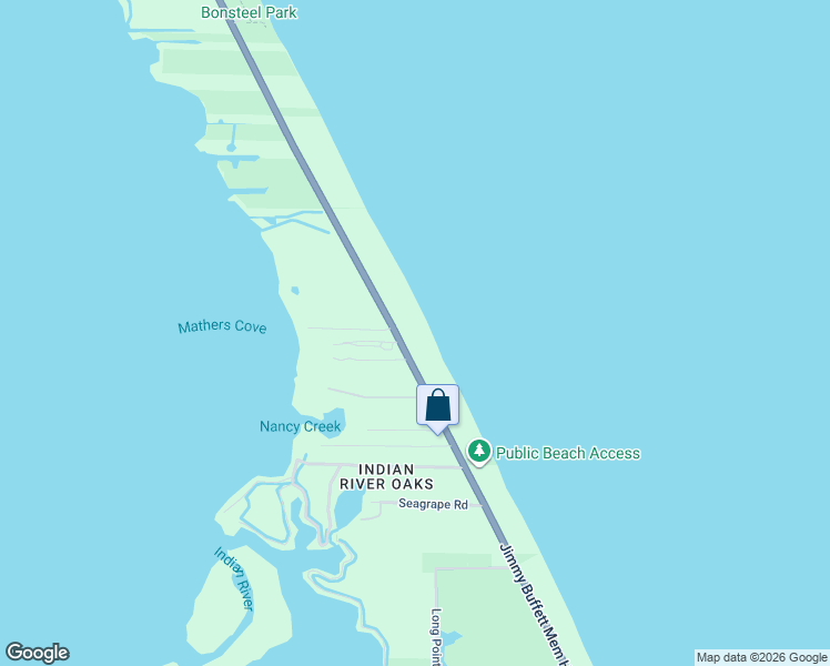map of restaurants, bars, coffee shops, grocery stores, and more near 8865 South Highway A1A in Melbourne Beach