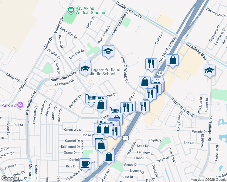 map of restaurants, bars, coffee shops, grocery stores, and more near 303 Timber Trail Circle in Portland