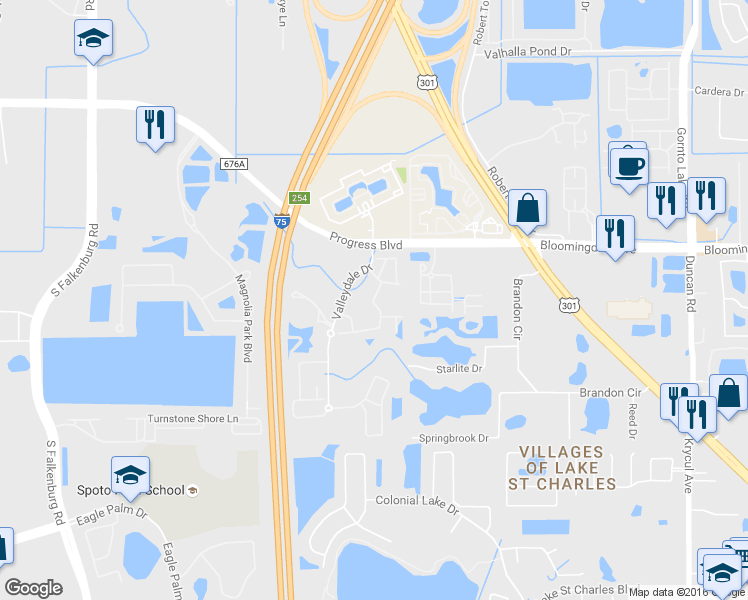 map of restaurants, bars, coffee shops, grocery stores, and more near 6135 Olivedale Drive in Riverview