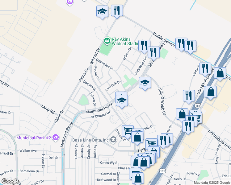 map of restaurants, bars, coffee shops, grocery stores, and more near 2213 Hickory Drive in Portland