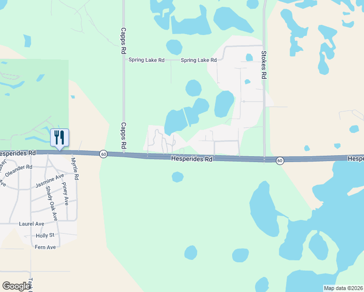 map of restaurants, bars, coffee shops, grocery stores, and more near 3825 Florida 60 in Lake Wales