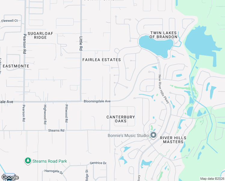 map of restaurants, bars, coffee shops, grocery stores, and more near 3209 Partridge Point Trail in Valrico