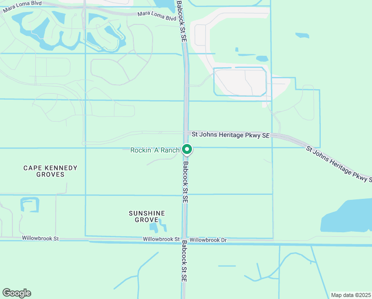 map of restaurants, bars, coffee shops, grocery stores, and more near Davis Lane in Palm Bay
