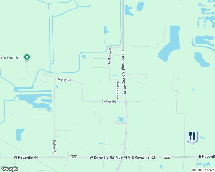 map of restaurants, bars, coffee shops, grocery stores, and more near 901 Swilley Loop in Plant City