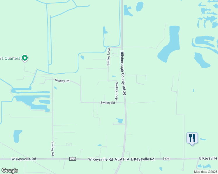 map of restaurants, bars, coffee shops, grocery stores, and more near 901 Swilley Loop in Plant City