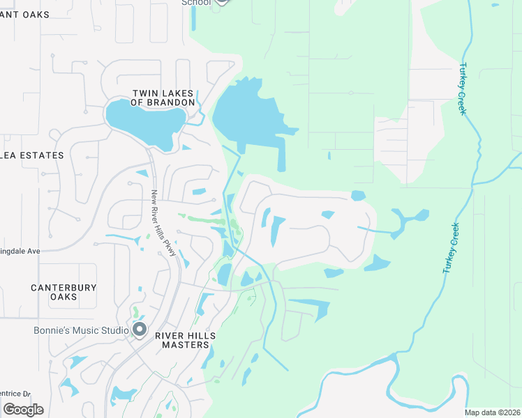 map of restaurants, bars, coffee shops, grocery stores, and more near 3316 Stonebridge Trail in Valrico