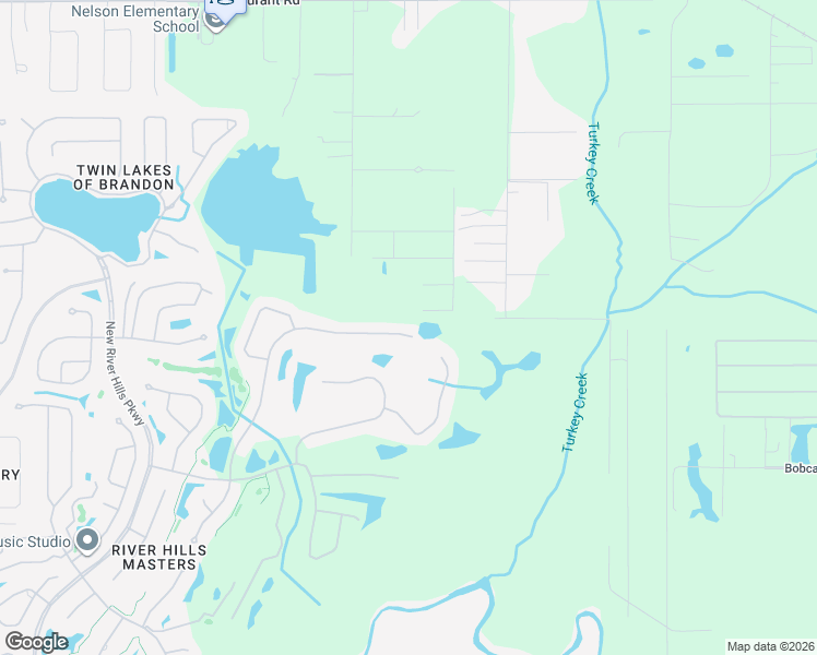 map of restaurants, bars, coffee shops, grocery stores, and more near 3205 Stonebridge Trail in Valrico