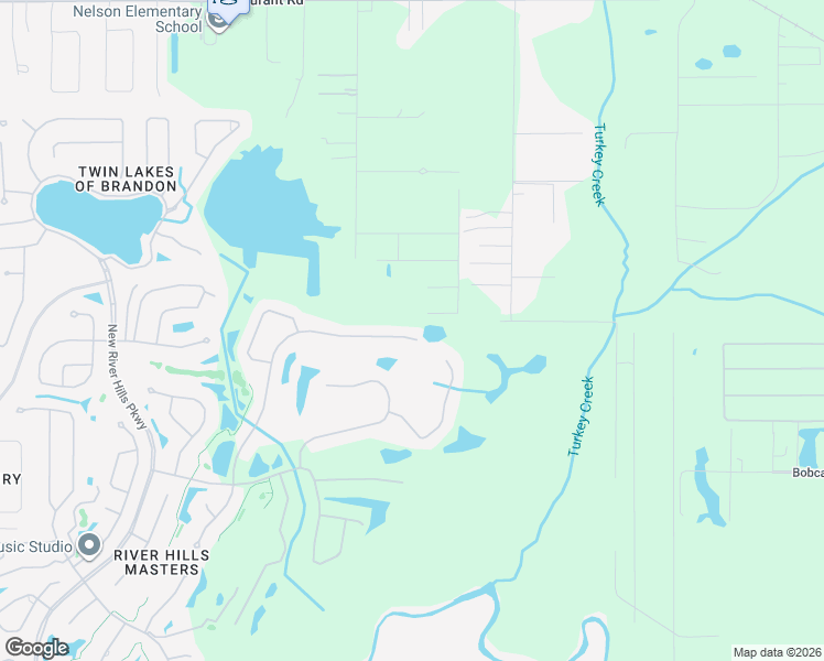map of restaurants, bars, coffee shops, grocery stores, and more near 3205 Stonebridge Trail in Valrico