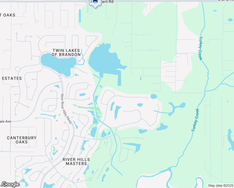 map of restaurants, bars, coffee shops, grocery stores, and more near 3259 Stonebridge Trail in Valrico