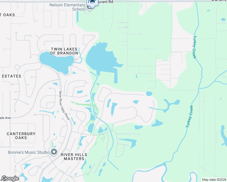 map of restaurants, bars, coffee shops, grocery stores, and more near 3259 Stonebridge Trail in Valrico