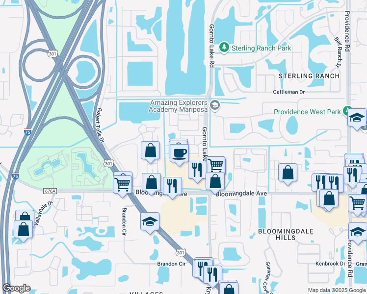 map of restaurants, bars, coffee shops, grocery stores, and more near 10209 Post Harvest Drive in Riverview