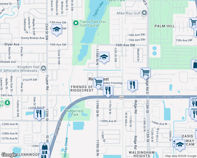 map of restaurants, bars, coffee shops, grocery stores, and more near in Ridgecrest