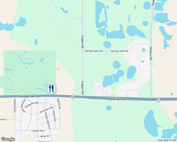 map of restaurants, bars, coffee shops, grocery stores, and more near 240 Capps Road in Lake Wales