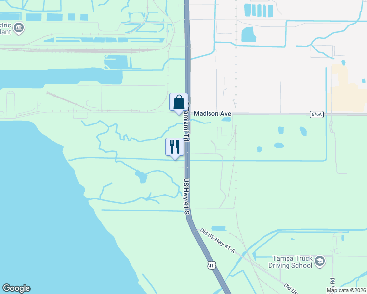 map of restaurants, bars, coffee shops, grocery stores, and more near 4805 South 50th Street in Tampa