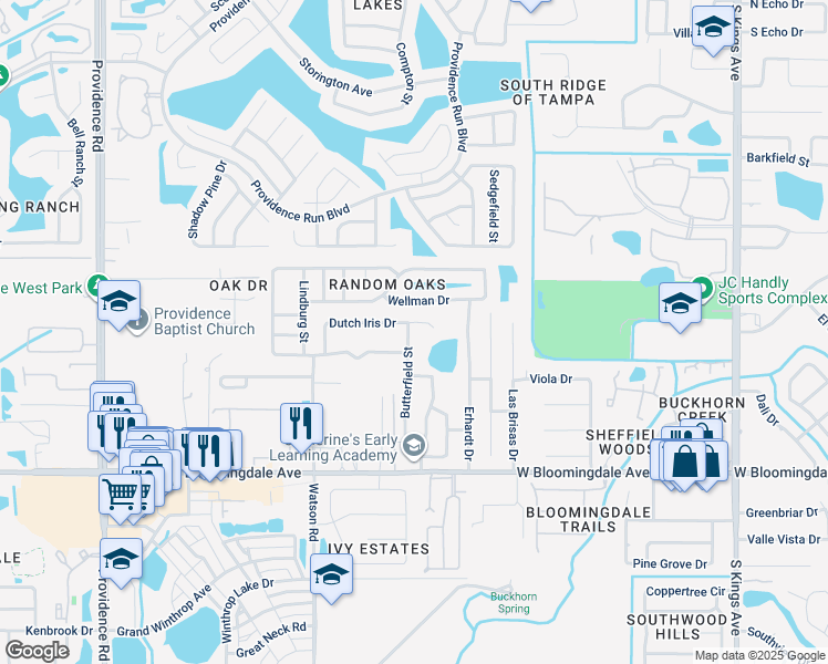 map of restaurants, bars, coffee shops, grocery stores, and more near 5706 Butterfield Street in Riverview