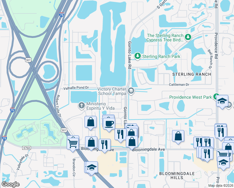 map of restaurants, bars, coffee shops, grocery stores, and more near in Riverview