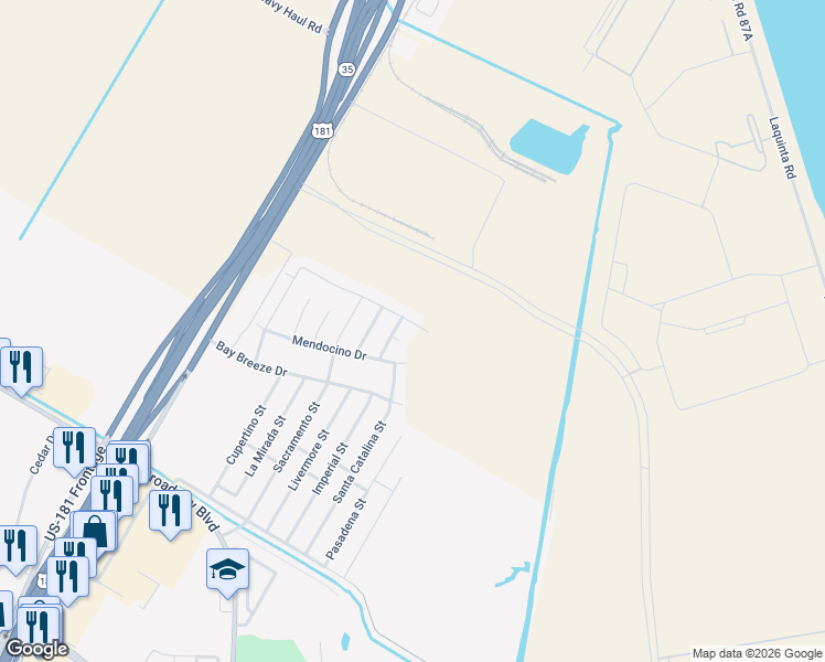 map of restaurants, bars, coffee shops, grocery stores, and more near 2224 Escondido Street in Portland