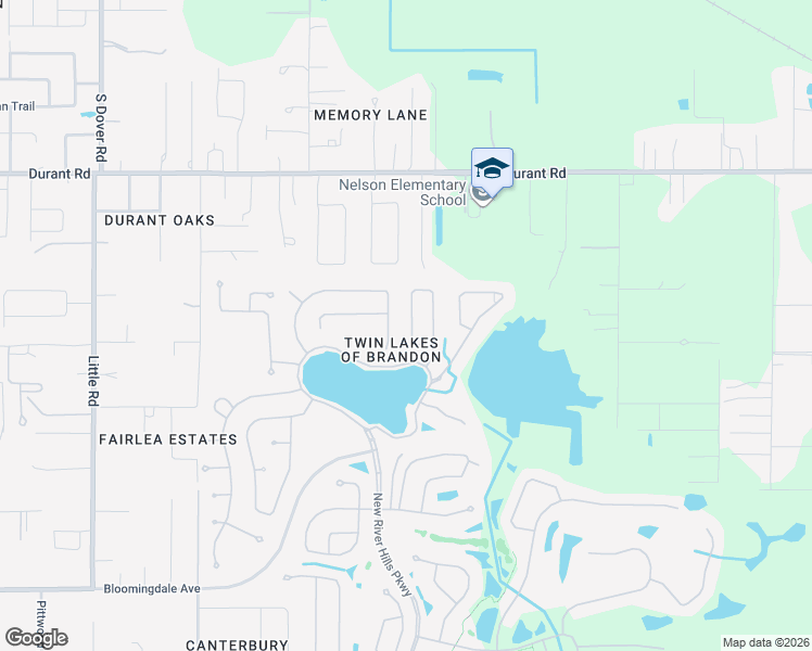 map of restaurants, bars, coffee shops, grocery stores, and more near 2914 Hickory Grove Dr in Valrico